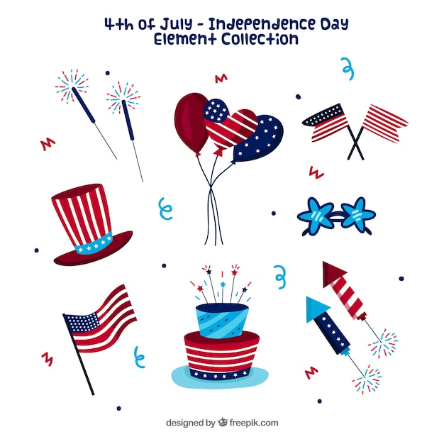 design,cake,independence day,flag,celebration,fireworks,stars,balloon,holiday,flat,hat,stripes,balloons,flat design,celebrate,usa,traditional,america,freedom,element