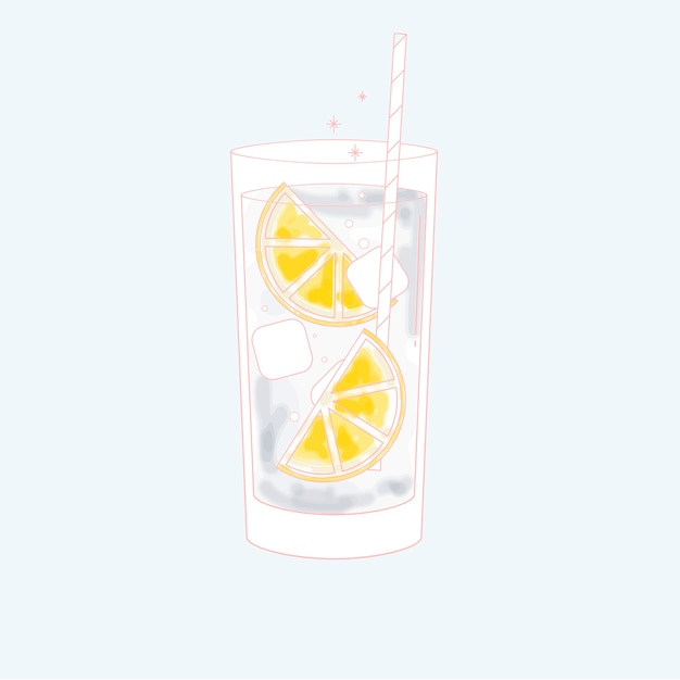  party, tropical, sketch, glass, drink, drawing, juice, cocktail, alcohol, liquid, beverage, liquor, refreshment