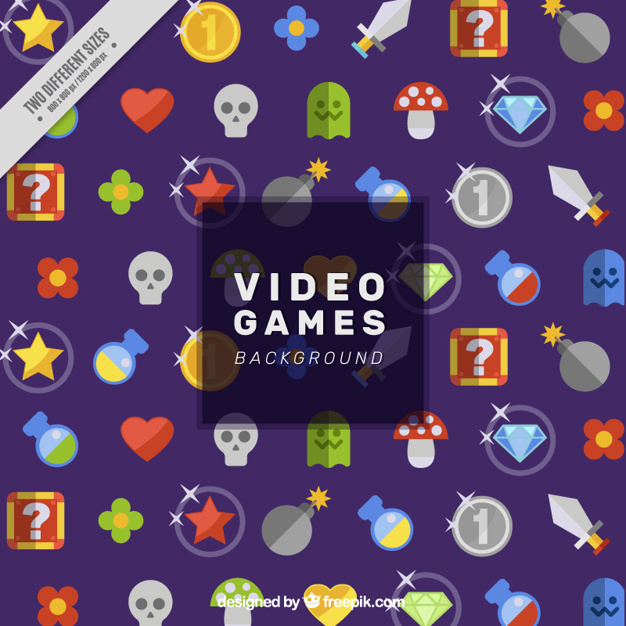 Free: Video game background with colorful elements - nohat.cc