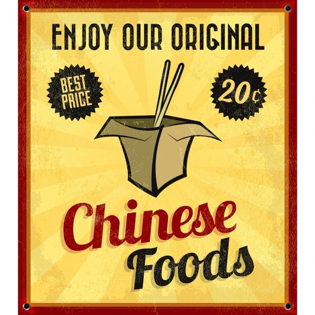 background,frame,poster,food,vintage,tag,retro,chinese,metal,sign,chinese food,stick,tin