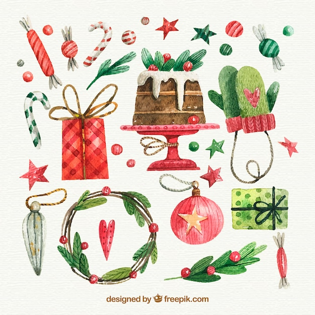 watercolor,christmas,christmas card,merry christmas,xmas,cake,wreath,celebration,happy,candy,holiday,festival,christmas ball,happy holidays,decoration,christmas decoration,christmas gift,christmas elements,christmas wreath,elements