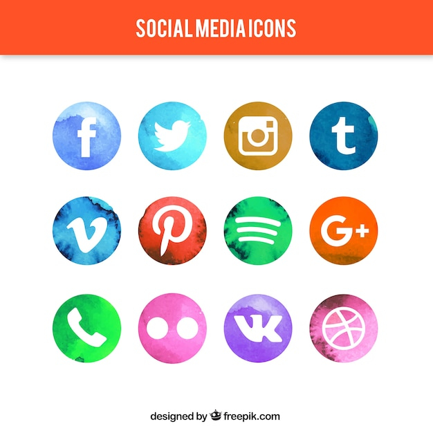 watercolor,cover,icon,hand,template,facebook,social media,icons,web,website,network,social,twitter,youtube,circles,media,whatsapp,facebook icon,website template,social network
