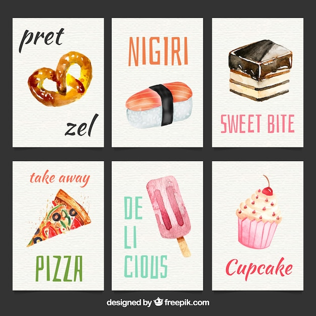 watercolor,food,card,cake,pizza,ice cream,vegetables,fruits,cupcake,colorful,cooking,ice,fast food,japanese,sweet,sushi,healthy,dinner,cards,dessert