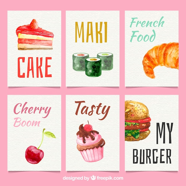 watercolor,food,card,cake,fish,vegetables,fruits,cupcake,colorful,burger,rice,cooking,fast food,japanese,sweet,sushi,dinner,cards,eat,print
