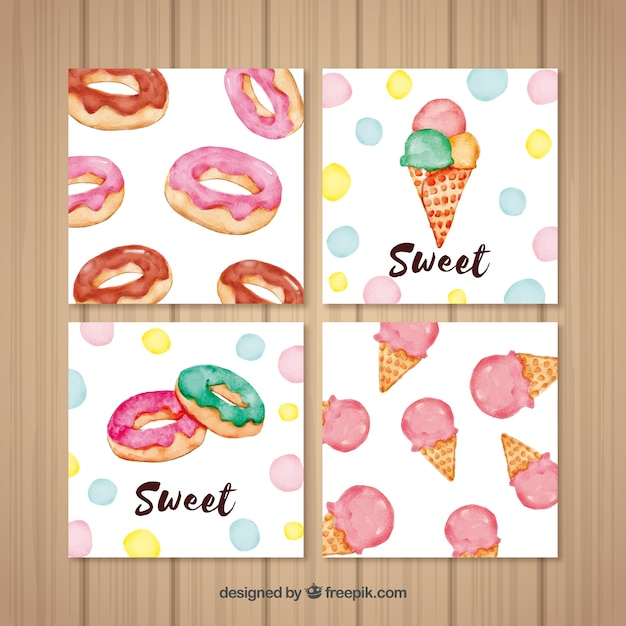 pattern,watercolor,food,card,ice cream,vegetables,fruits,colorful,cooking,ice,sweet,dinner,cards,dessert,eat,print,diet,lunch,nutrition,cream