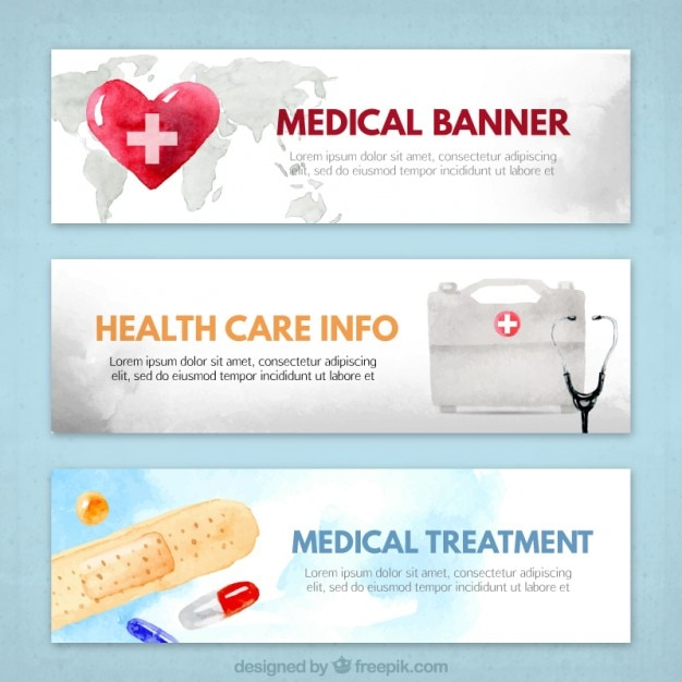 banner,watercolor,heart,medical,doctor,banners,health,hospital,medicine,band,care,healthcare,stethoscope,clinic,pills,health care,aid,band aid