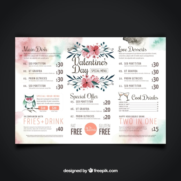 watercolor,menu,floral,heart,flowers,love,texture,template,watercolor flowers,valentines day,valentine,celebration,celebrate,print,valentines,romantic,beautiful,watercolor floral,day,romance