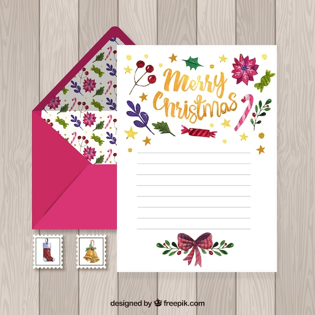 watercolor,christmas,christmas card,merry christmas,template,santa,xmas,box,pink,celebration,delivery,happy,holiday,festival,letter,envelope,happy holidays,mail,decoration,christmas decoration