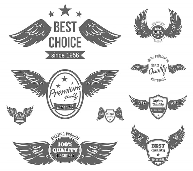  banner, ribbon, business, label, certificate, design, template, badge, tag, stamp, bird, sticker, shield, black, tattoo, angel, sign, feather, eagle