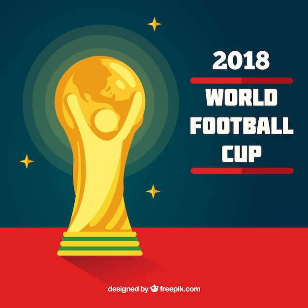 background,sport,football,world,sports,game,golden,backdrop,flat,cup,trophy,ball,style,2018,tournament,paints,flat style,football game