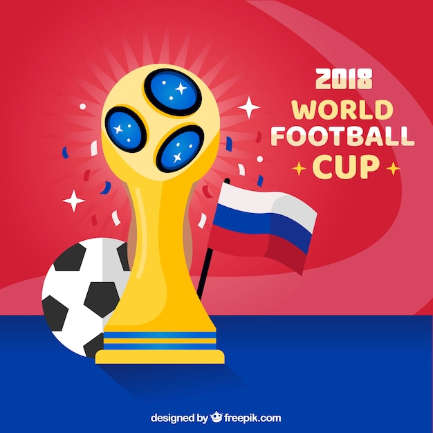 background,sport,football,flag,world,sports,game,golden,backdrop,flat,cup,trophy,ball,style,2018,tournament,paints,flat style,football game