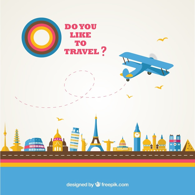  background, poster, travel, template, world, globe, airplane, holiday, paris, flat, architecture, poster template, new, question, london, global, illustration, question mark, tourism