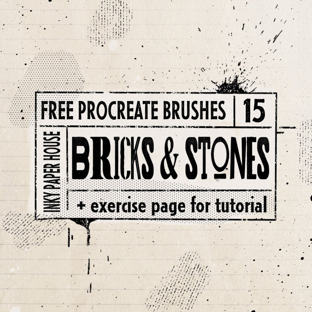 brushset,procreate,brushes,bricks,stones