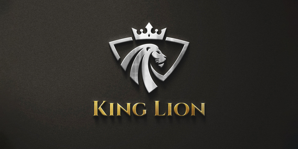 lion,logo,king lion,silver,gold