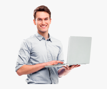 Man With A Laptop Png, Transparent Png - kindpng