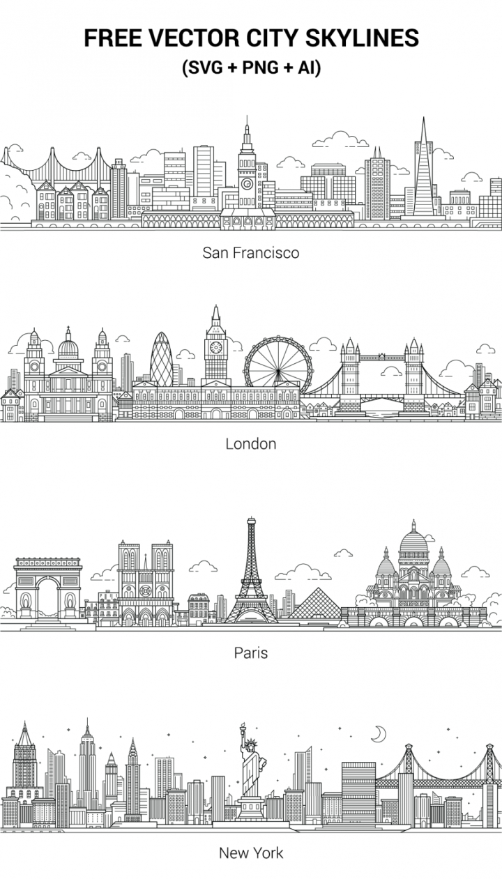 city,skyline,skylines,city skylines,san francisco,london,paris,new york