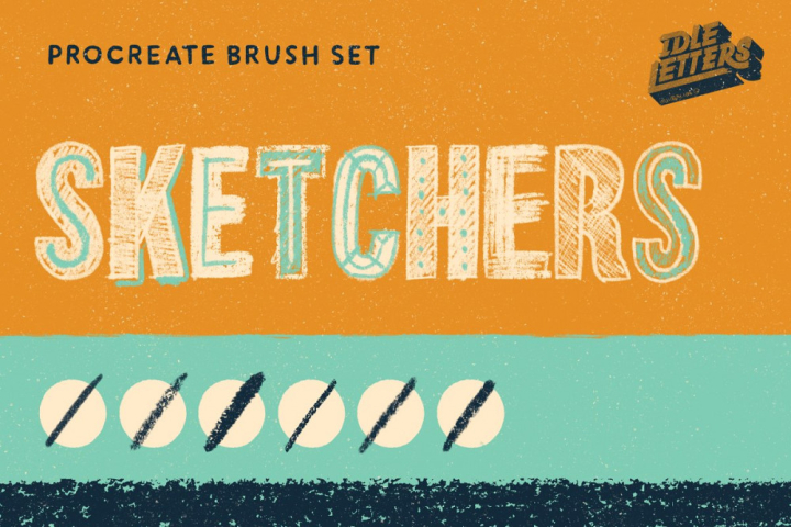 brush,set,skechers,sketching brush,procreate,lettering,illustration,apple pencil
