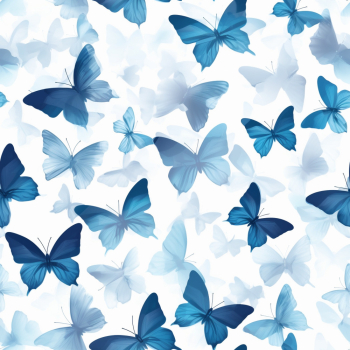 blue butterfly seamless pattern