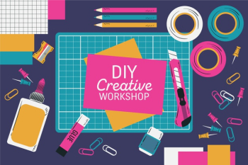 Free Vector  Do it yourself creative workshop and tools