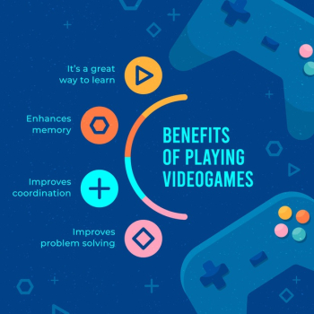 Free: Advantages and benefits of playing video games Free Vector 