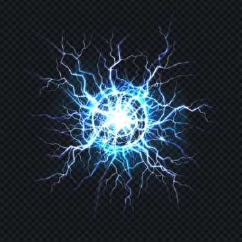 Realistic electric ball or abstract plasma sphere Vector Image