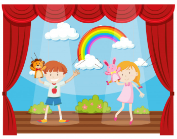 Puppet show theatre Royalty Free Vector Image - VectorStock