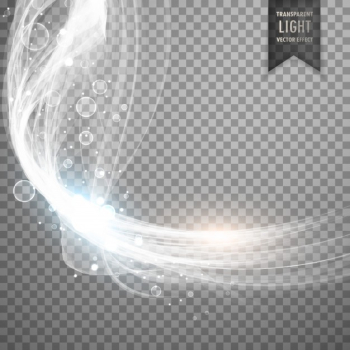 Light White Twirl Curve Light Effect Stock Vector (Royalty Free