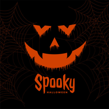 Scary face ghost on dark background Royalty Free Vector