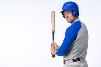 Baseball Player Poses At Bat Stock Photo, Picture and Royalty Free Image.  Image 11562272.