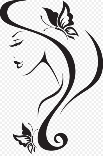 Beauty Parlour Wall decal Barbershop Hairdresser - invisible woman 