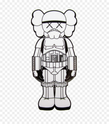 Anakin Skywalker Boba Fett Stormtrooper Sticker Decal - Black and white robot 