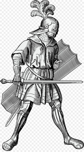 Medieval knight with a sword Ink black and  Stock Illustration  88201166  PIXTA