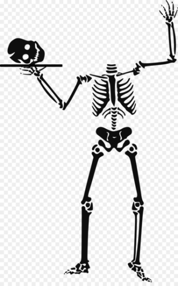 cute skeleton clipart black and white