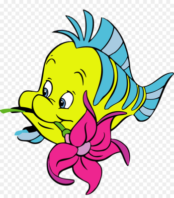 La Sirenita Ariel y Flounder PNG transparente - StickPNG