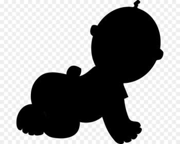 black baby crawling clip art