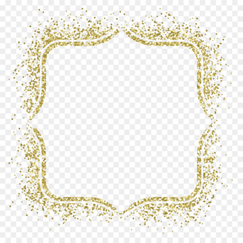 Glitter Confetti Borders Clip Art. Gold Glitter Frames. Gold 