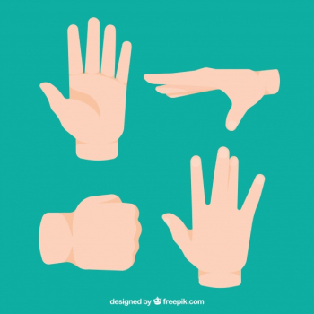 Hand gestures Free Stock Vectors