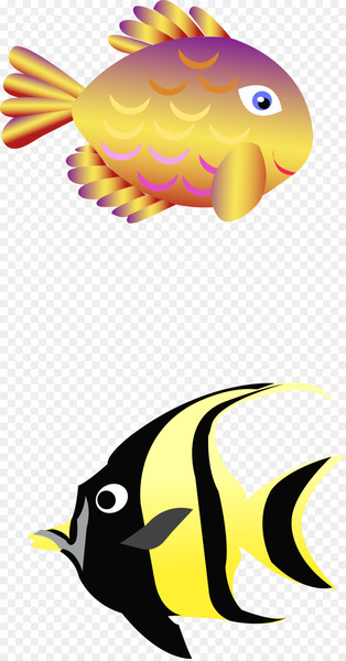 Free: Fish Euclidean vector Yellow - Vector fish 