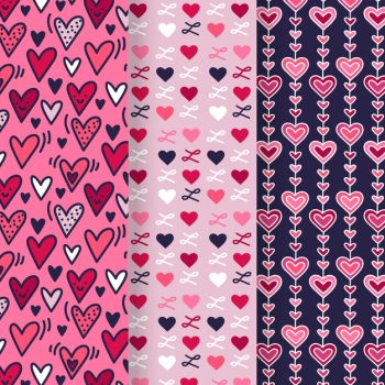 Free Vector  Hand drawn valentine's day pattern collection