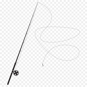 Fishing Rod And Reel Clipart - Fishing Rod Clipart Black And White - Free  Transparent PNG Clipart Images Download
