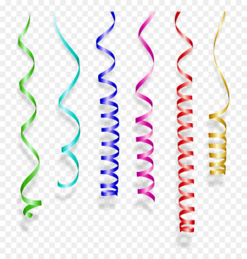 Free: Assorted-color spiral , Birthday cake Serpentine streamer Party ,  Streamers transparent background PNG clipart 