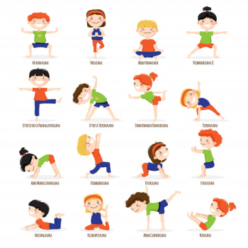 Big Set of Yoga Poses Asanas with Names. Stock Vector - Illustration of  harmony, person: 251207915