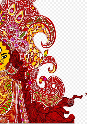 Beautiful Hand Draw Sketch For Durga Puja Celebration Background Stock  Illustration - Download Image Now - iStock