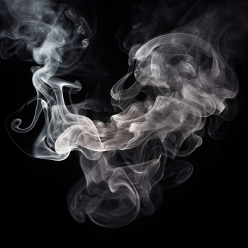 Dynamic Abstract Fog White Smoke Emanating From A Black Background