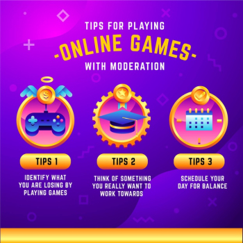 Free: Tips for playing online games with moderation Free Vector 