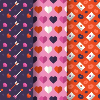 Free Vector  Hand drawn valentine's day pattern collection