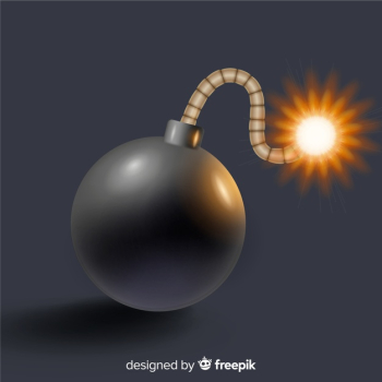 Free Vector  Red time bomb realistic style