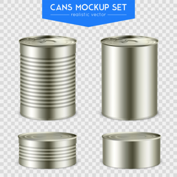 Metal tin boxes for tea coffee or candies Vector Image