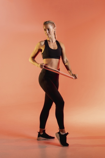 Lady Exercises Resistance Band Fitness PNG - Fitness - Gym Download