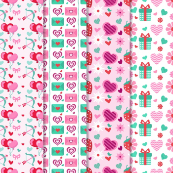 Valentine Digital Paper, Valentine Scrapbook Paper, Love, Romance, Hearts,  Digital Paper, Valentines Day, Patterns, Background, DOWNLOAD 